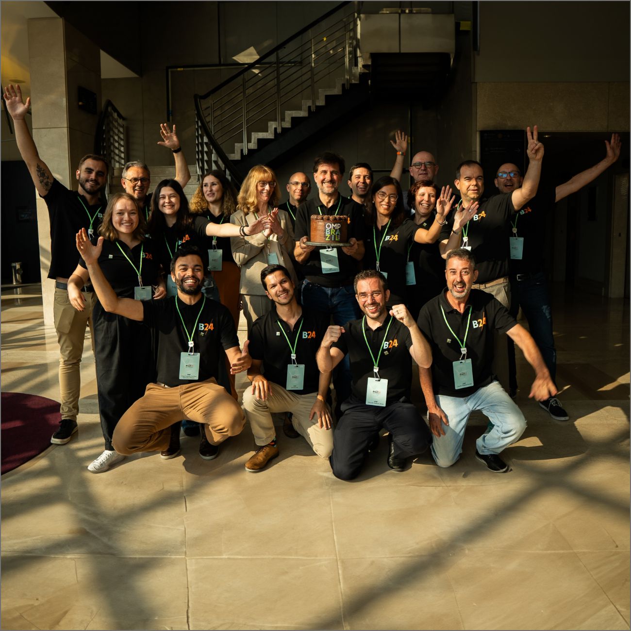 Cake celebration in Brazil - square