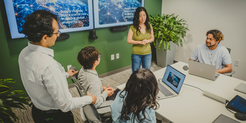 Connecting, collaborating, and getting creative: hybrid working in action
